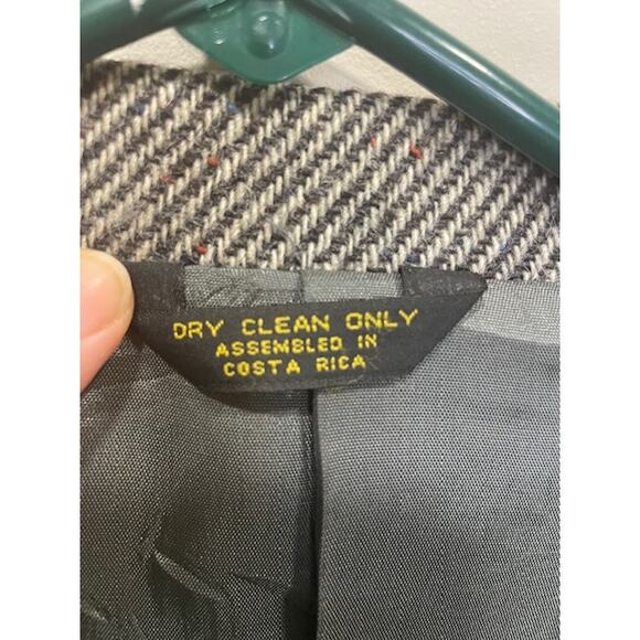 Vintage 100% Wool Gray Brown 40L Tweed Professional Blazer - Picture 6 of 12